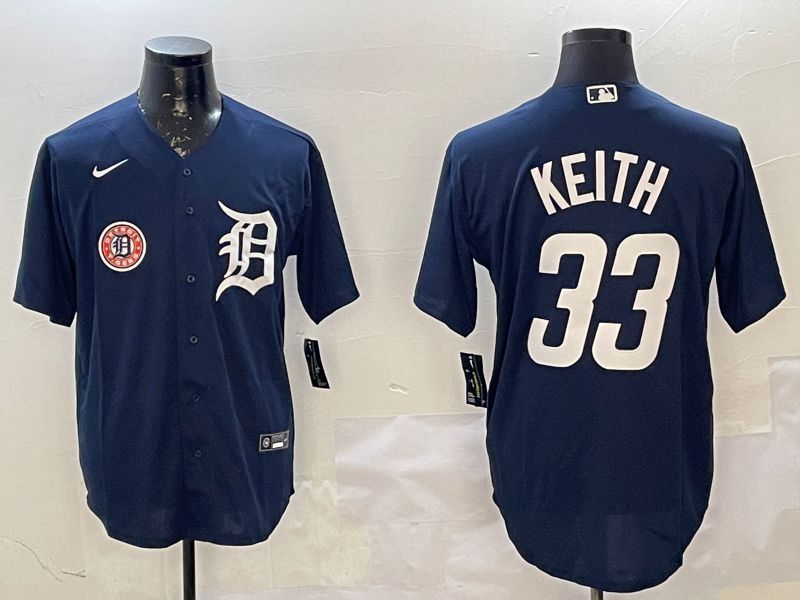 Men Detroit Tigers #33 Keith Drak Blue Game 2025 Nike MLB Jersey style 4